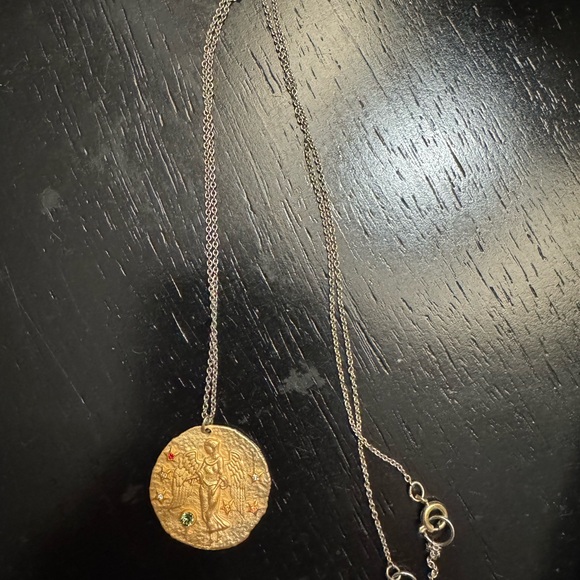 Gold Constellation Virgo Zodiac Sign Pendant Necklace - Picture 2 of 3